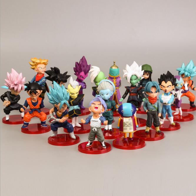18 figurines Dragon Ball Super Toys Son Goku/Gohan/Zen O/Jaco/Trunks/Mai/Zamasu Grand Priest Vegeta