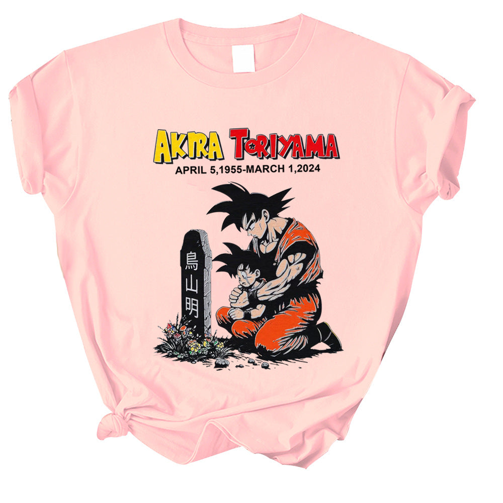 T-shirt Akira Toriyama deuil Dragon Ball z Goku Gohan Dragon Ball manches courte