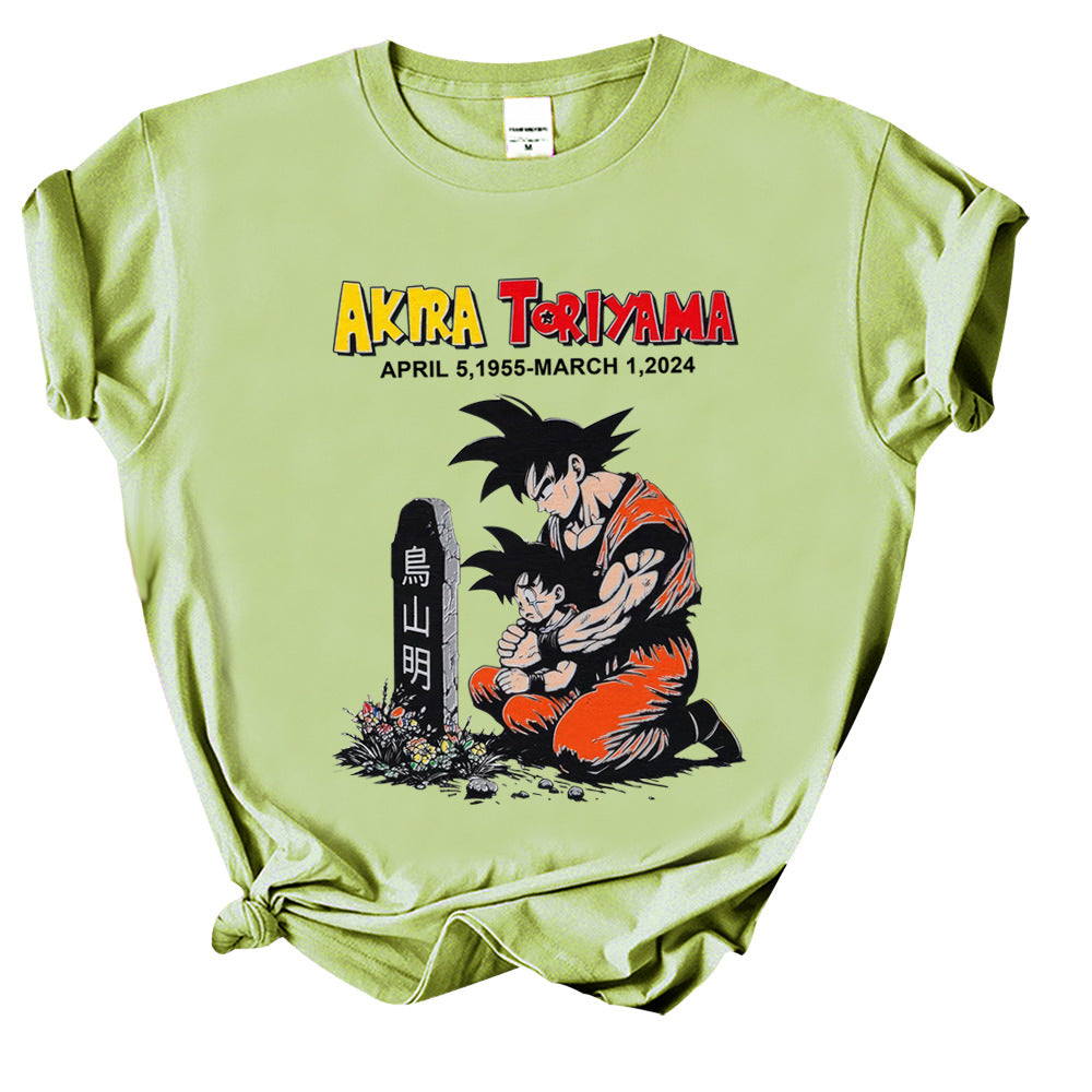 T-shirt Akira Toriyama deuil Dragon Ball z Goku Gohan Dragon Ball manches courte