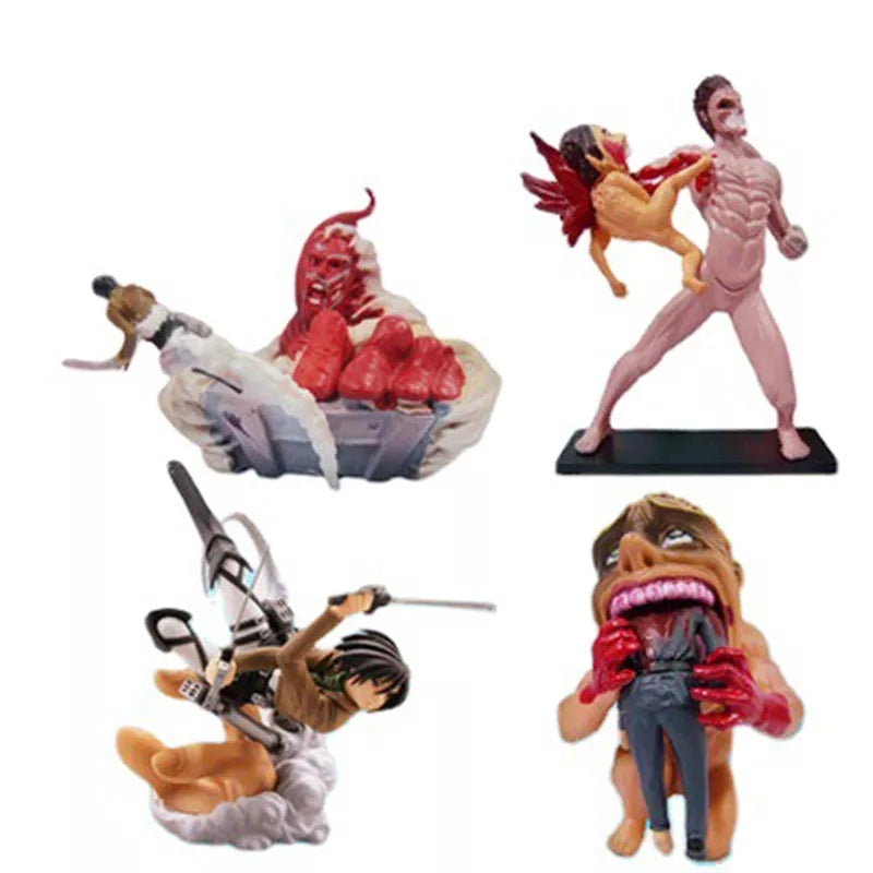 Figurine l'attaque des titans lot de statuettes shingeki no kyojin