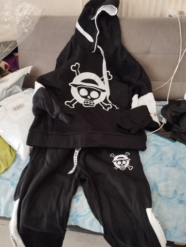 One piece ensemble de sport pull a capuche et jogging collection manga