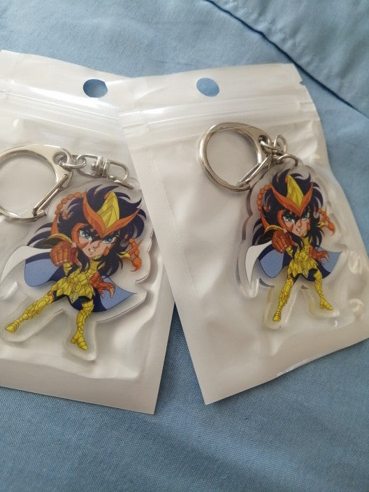 Porte clef Saint Seiya chevalier d'or au choix accessoires gold saints