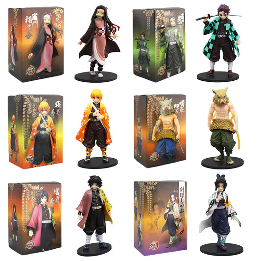 Demon slayer 6 figurines entre 14 et 16cm statuette decoration collection manga