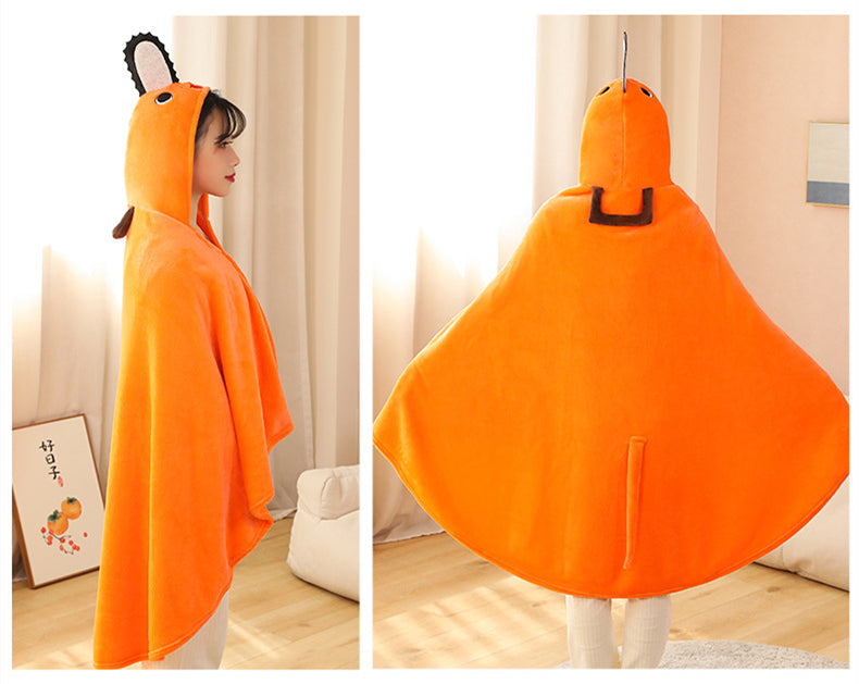 Chainsaw Man Plaid Pochita Cosplay couverture à capuche chaud cape haute qualité