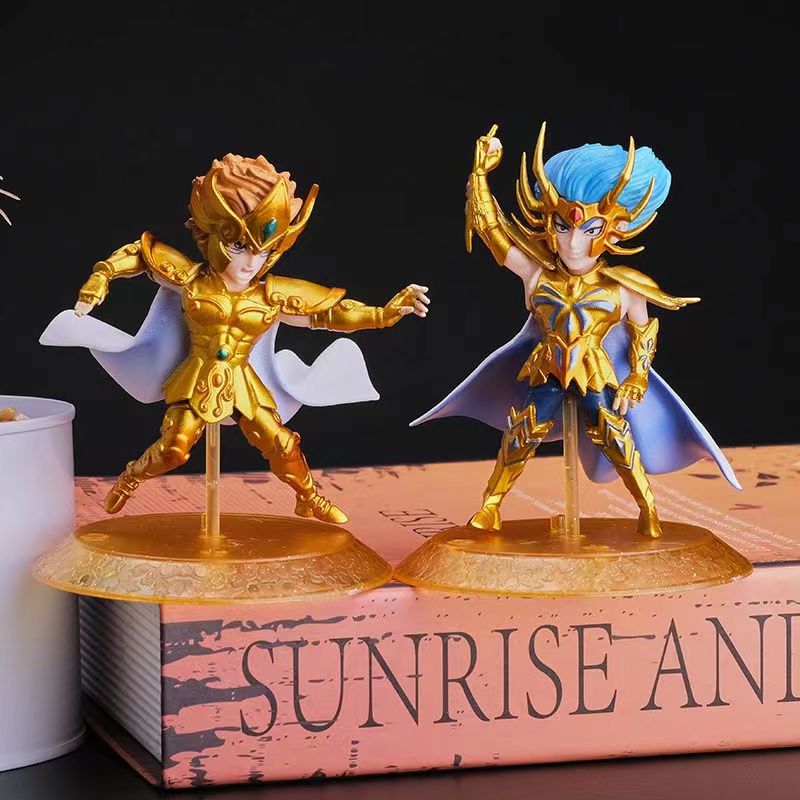 Figurines saint seiya lot de 5 pieces chevalier d'or 10cm