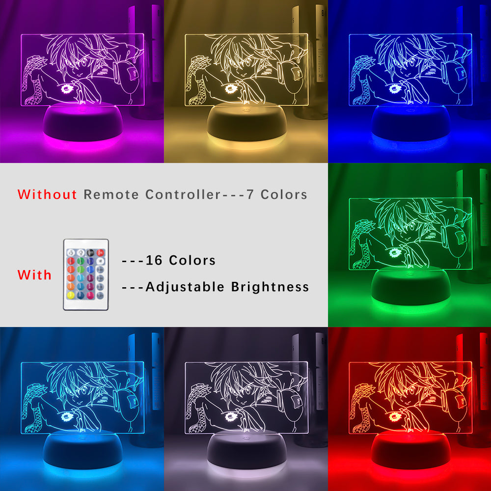 Sevens deadly sins veilleuse 16 couleurs lampe led decoration manga meliodas ban