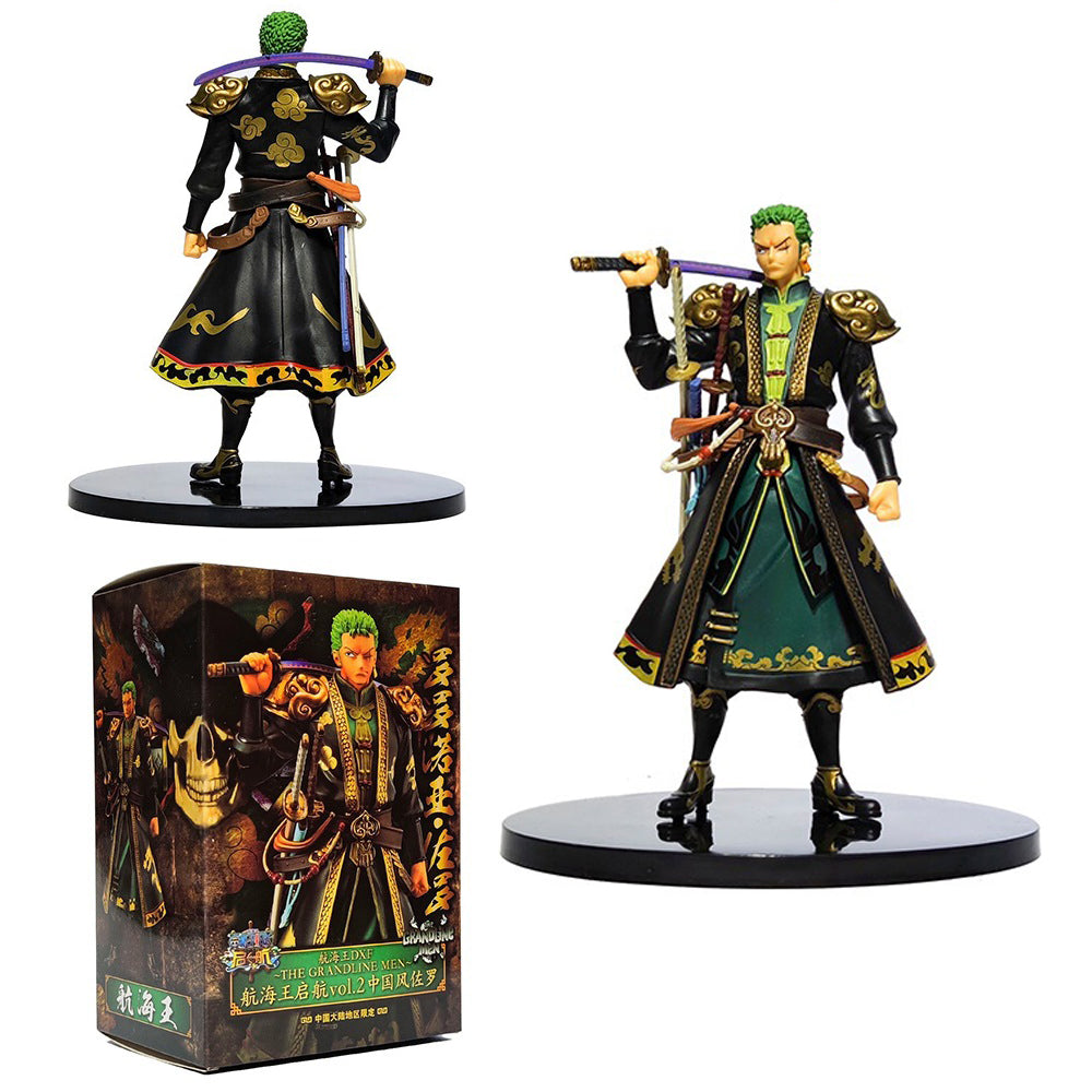 Figurine one piece luffy zoro samouraï