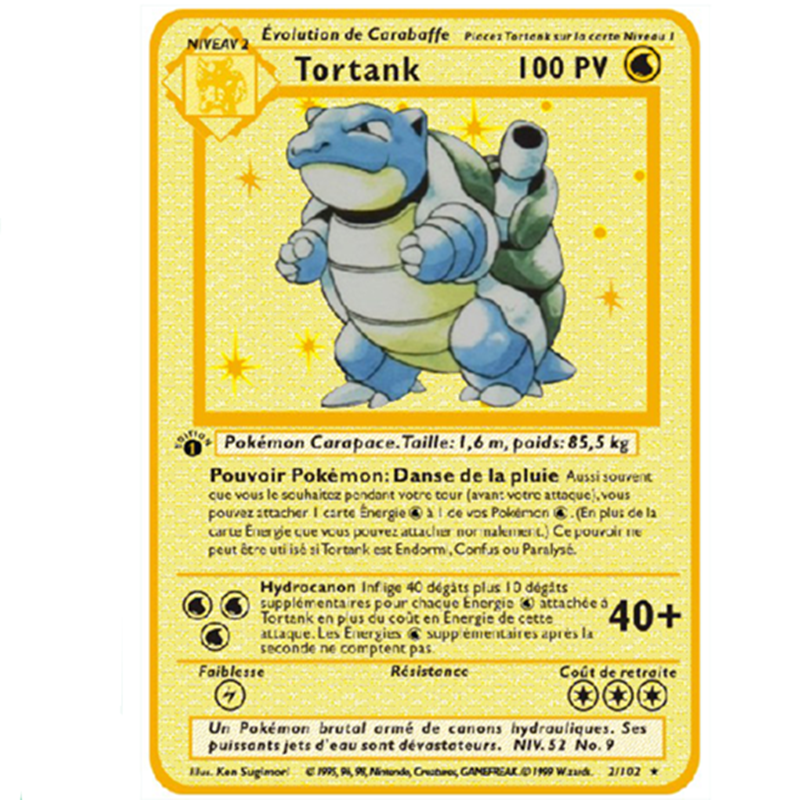 Pokemon cartes metal version francaise 12 pieces