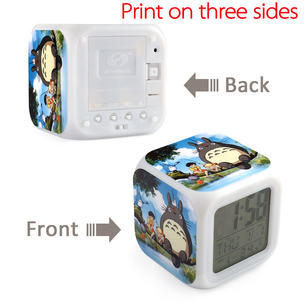 Reveil one punch man led 7 couleurs veilleuse et thermometre