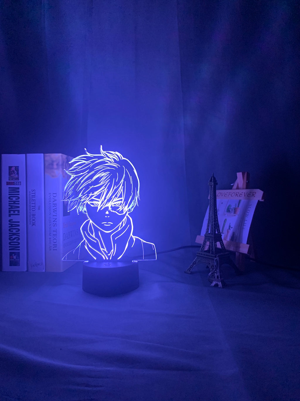 My hero academia veilleuse lampe led 16 couleurs avec telecommande