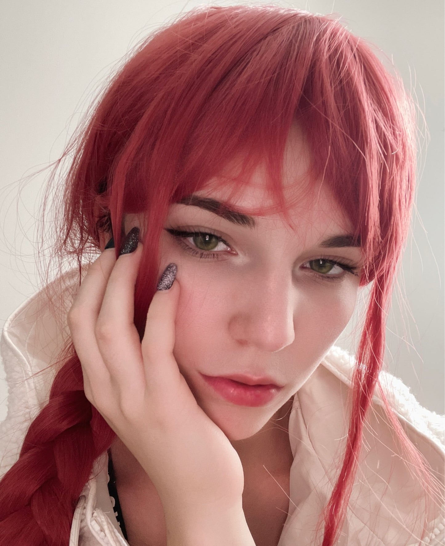 Perruque makima cosplay chainsaw man