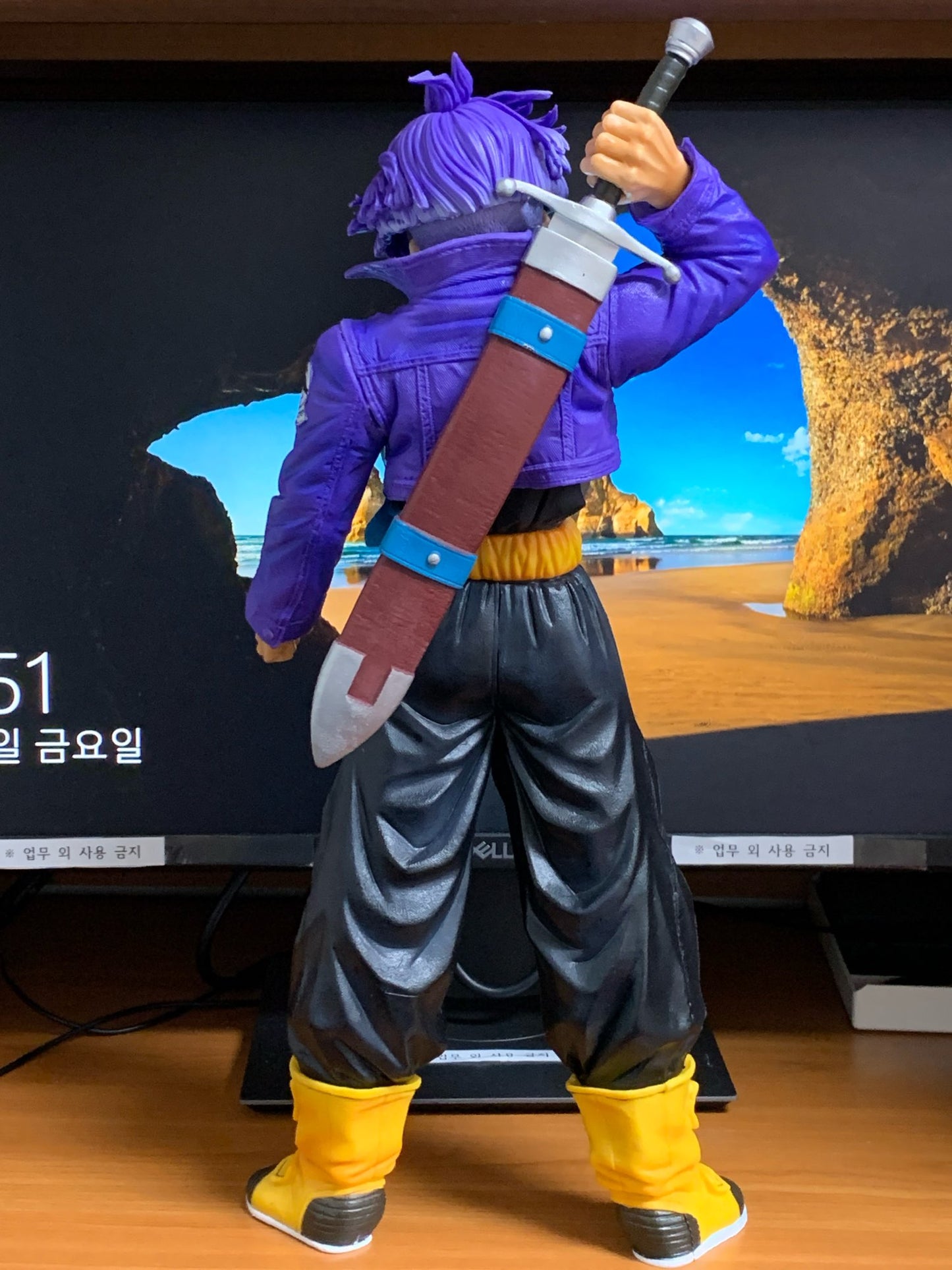 Dragon Ball Z figurine trunk geant 45cm jouet collection manga 2 tête changeable