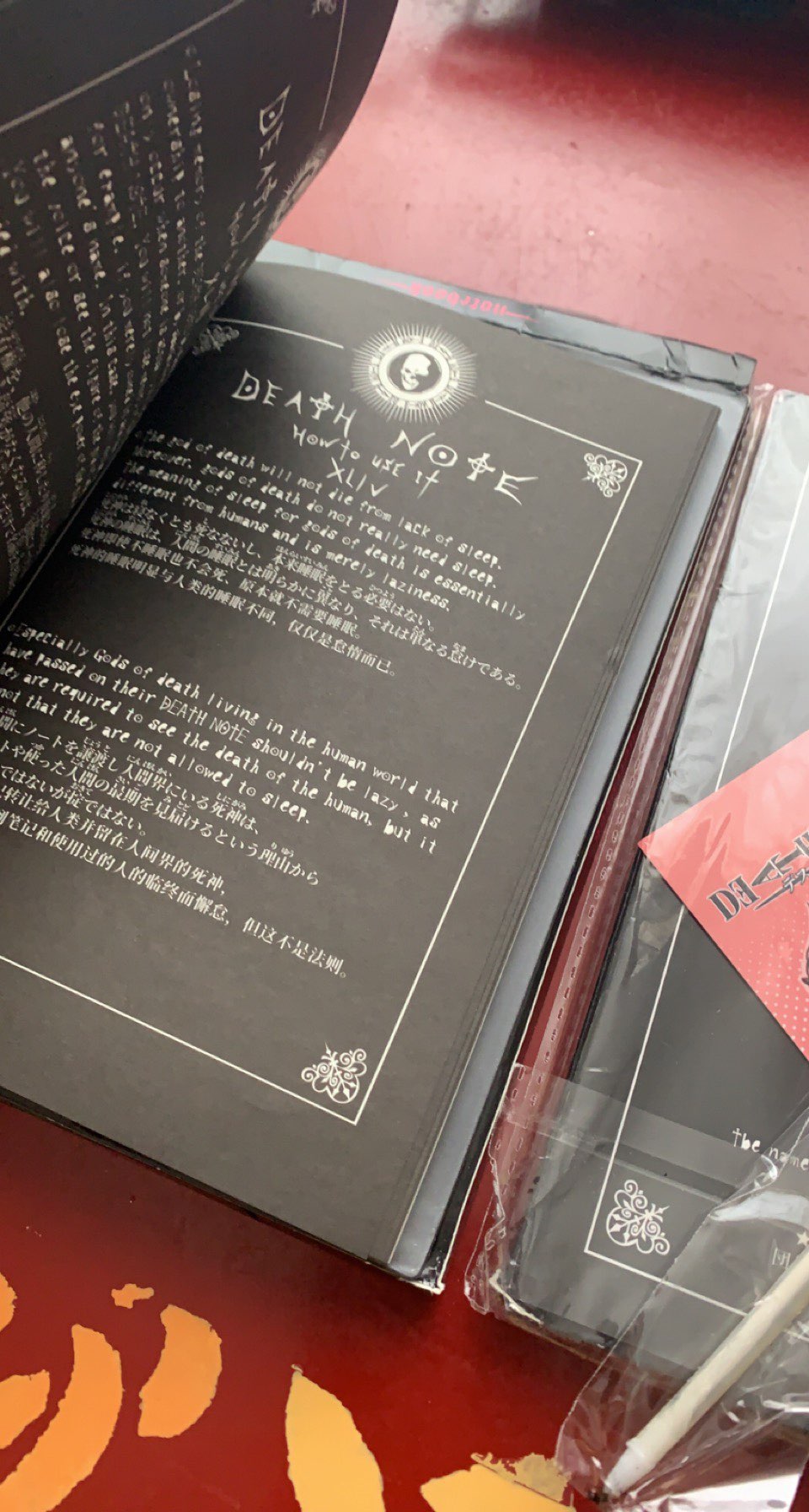 Livre Death Note Notebook Journal collier pendentif plume Feather Pen Animation Art Writing Journal Death Note