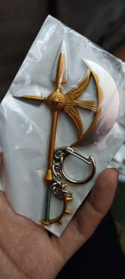 Porte clef  The Seven Deadly Sins arme miniature Weapon Keychains Meliodas Diane Harlequin Nanatsu No Taizai Axe Key Ring Key Chain Key