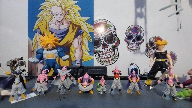 Figurine dragon ball lot de 8 statuettes majin bu entre 6 et 10cm