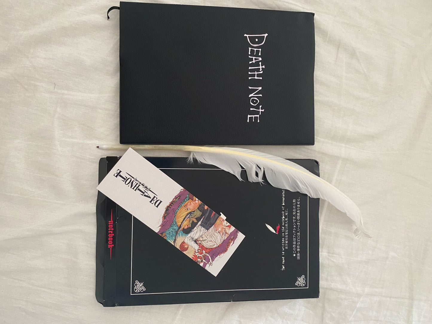 Livre Death Note Notebook Journal collier pendentif plume Feather Pen Animation Art Writing Journal Death Note