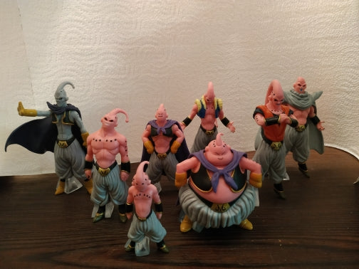 Figurine dragon ball lot de 8 statuettes majin bu entre 6 et 10cm