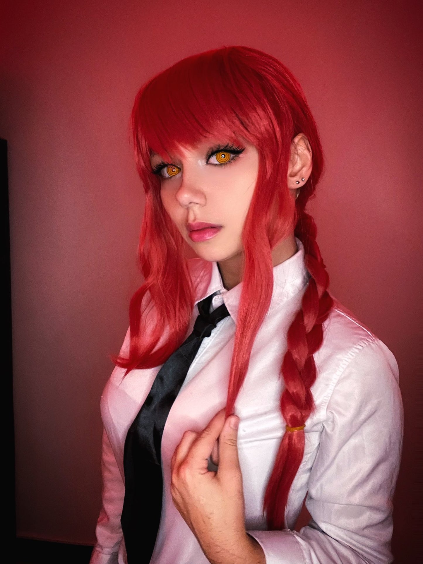 Lentille chainsaw man cosplay makima ou power