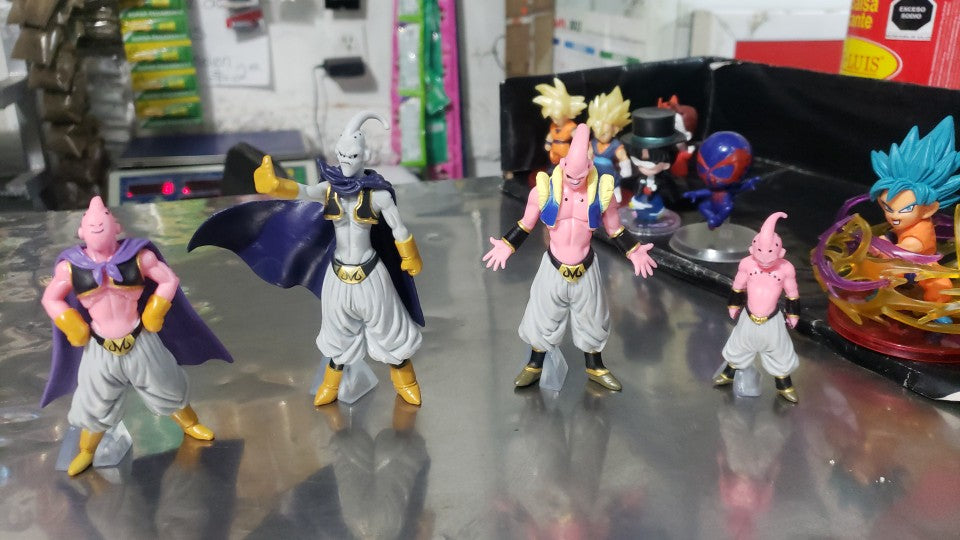Figurine dragon ball lot de 8 statuettes majin bu entre 6 et 10cm