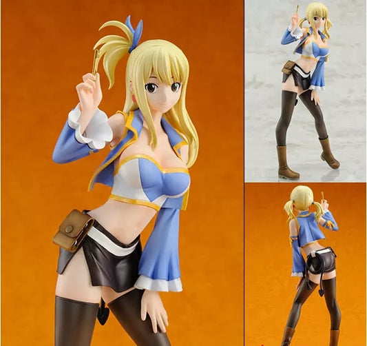 Fairy tail figurine sexy lucy heartfila statuette decoration collection manga