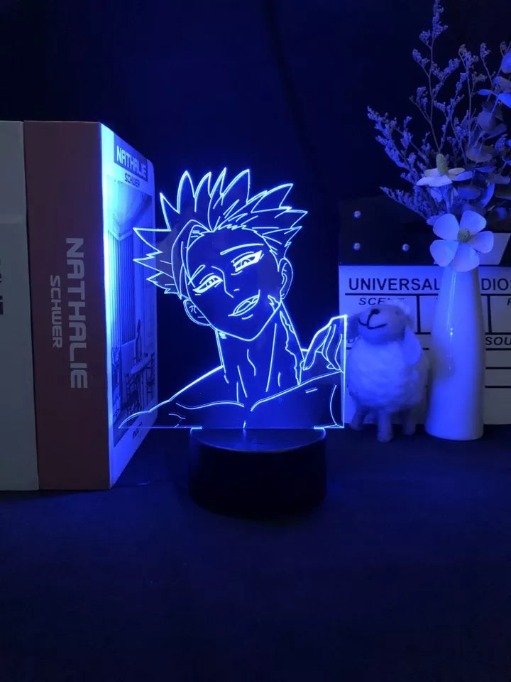 Sevens deadly sins veilleuse 16 couleurs lampe led decoration manga meliodas ban