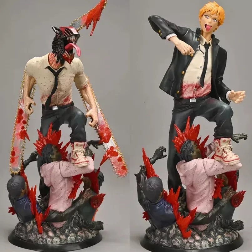Figurine chainsaw man denji double corp interchangeable