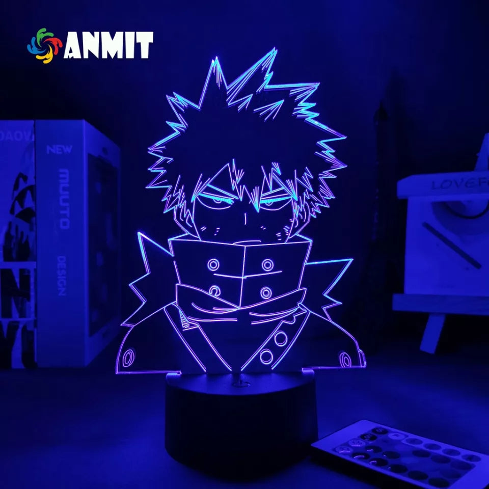 My hero academia veilleuse lampe led 16 couleurs avec telecommande