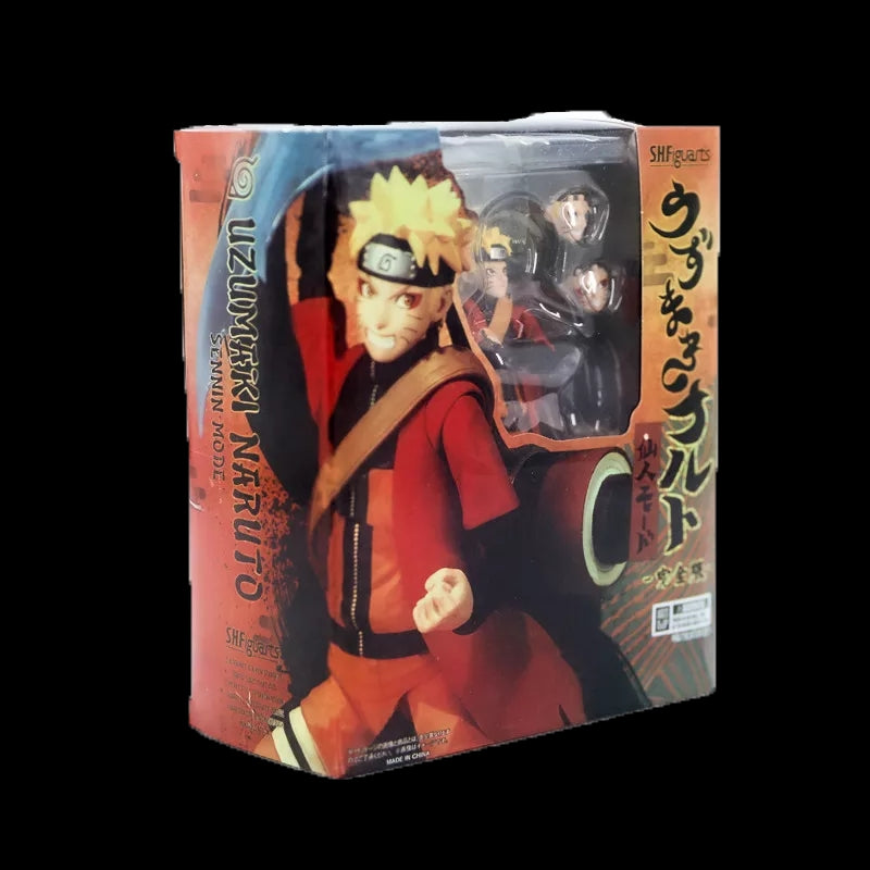 Figurine naruto uzumaki avec tete interchangeable et accessoires