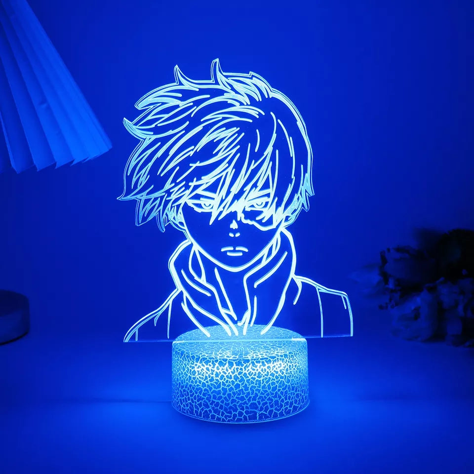My hero academia veilleuse lampe led 16 couleurs avec telecommande