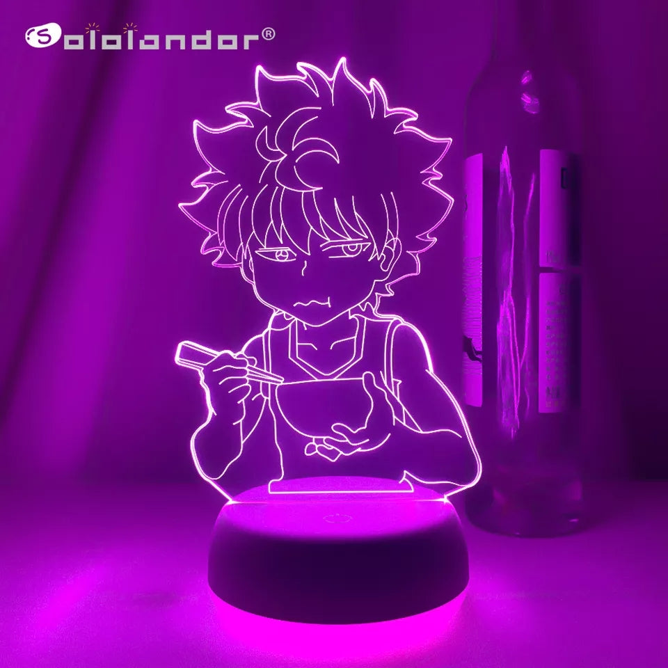 Hunter X hunter veilleuse 16 couleurs lampe led avec telecommande collection manga motif kirua