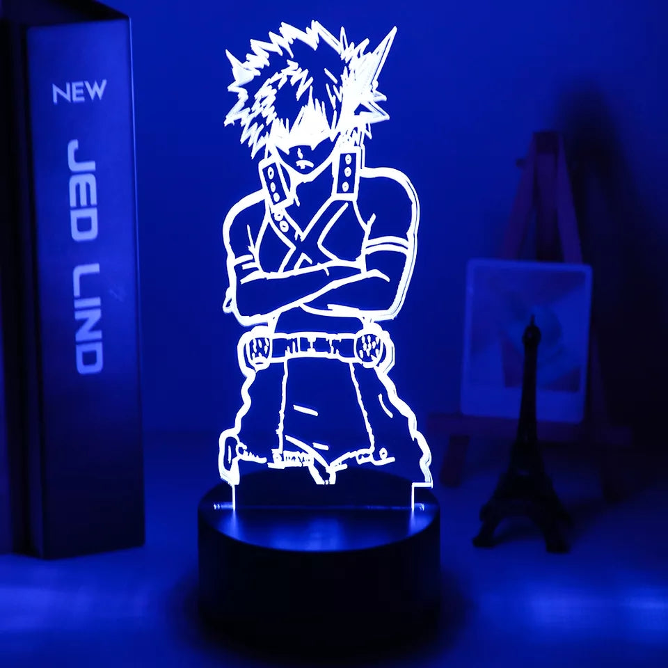 My hero academia veilleuse lampe led 16 couleurs avec telecommande