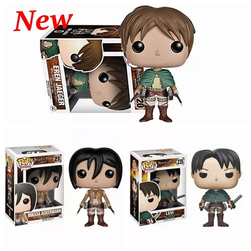 Funko pop l'atraque des titans figurine levi eren ou mikasa