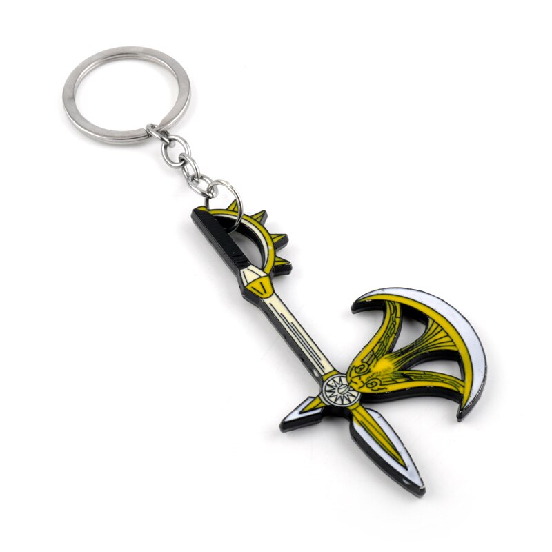 Porte clef  The Seven Deadly Sins arme miniature Weapon Keychains Meliodas Diane Harlequin Nanatsu No Taizai Axe Key Ring Key Chain Key
