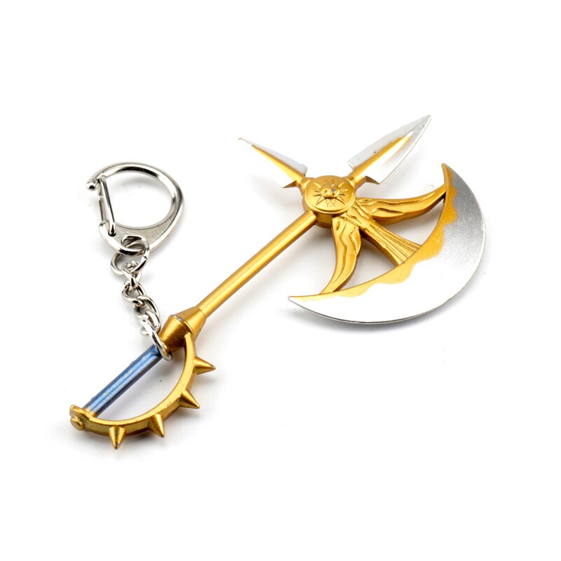 Porte clef  The Seven Deadly Sins arme miniature Weapon Keychains Meliodas Diane Harlequin Nanatsu No Taizai Axe Key Ring Key Chain Key