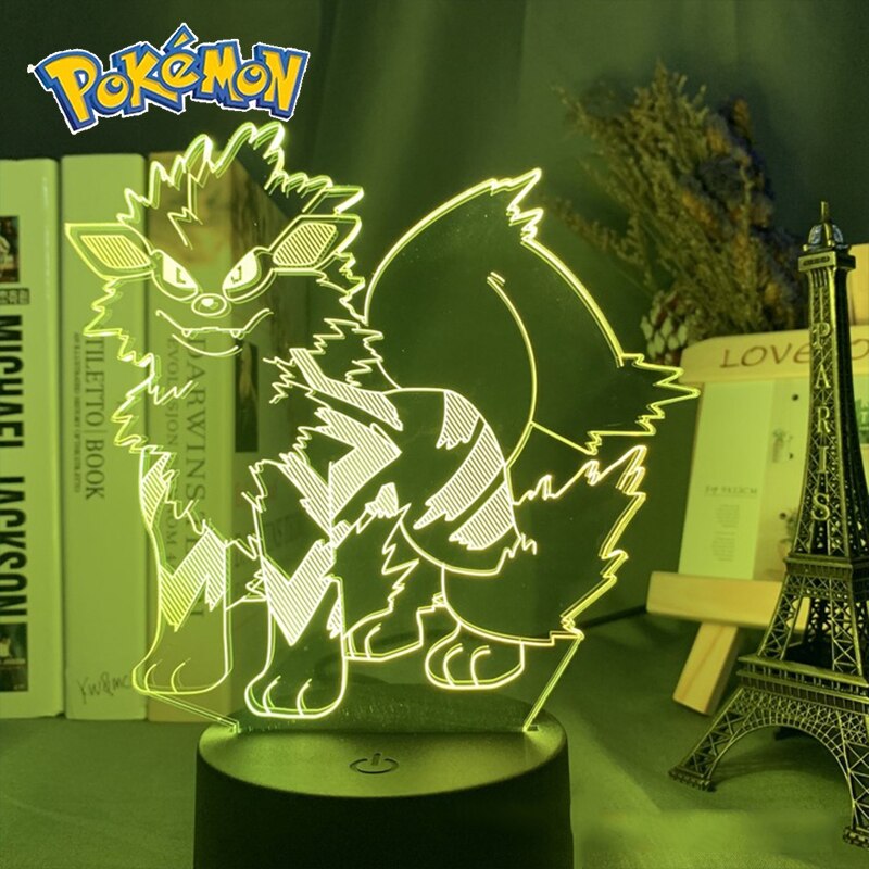 Pokemon veilleuses 7 ou 16 couleurs avec telecommande Pikachu LED Night Light Creative Gift  Decoration manga Character Lamp Children's Birthday