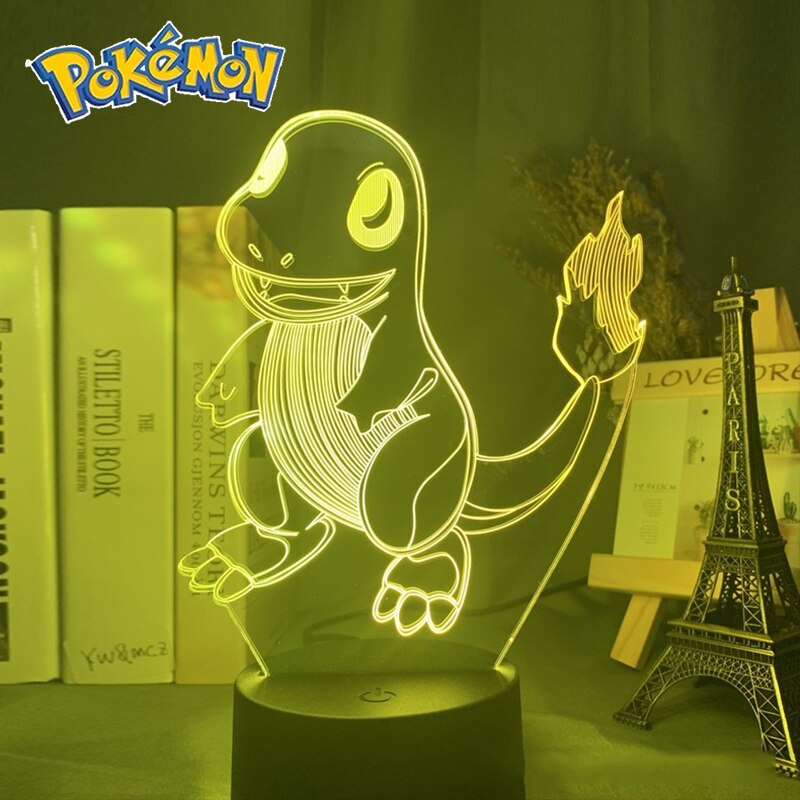 Pokemon veilleuses 7 ou 16 couleurs avec telecommande Pikachu LED Night Light Creative Gift  Decoration manga Character Lamp Children's Birthday