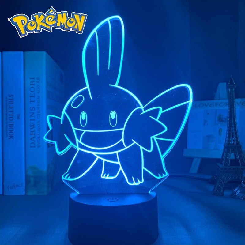 Pokemon veilleuses 7 ou 16 couleurs avec telecommande Pikachu LED Night Light Creative Gift  Decoration manga Character Lamp Children's Birthday