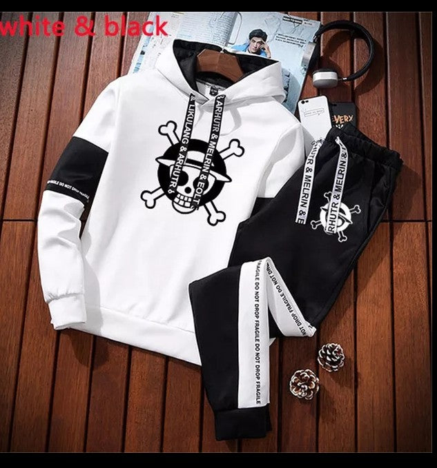 One piece ensemble de sport pull a capuche et jogging collection manga