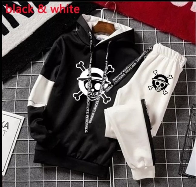 One piece ensemble de sport pull a capuche et jogging collection manga