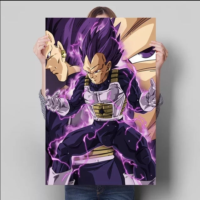 Toile dragon ball vegeta ultra ego haute qualité en coton