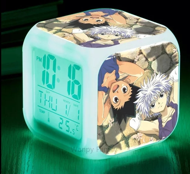 Reveil Hunter X Hunter led 7 couleurs fonction thermometre