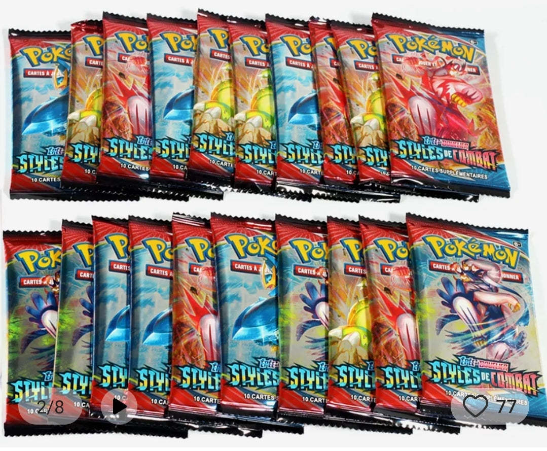 Cartes pokemon booster style combat version françaises