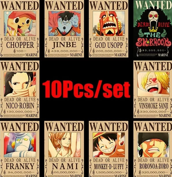 Poster one piece lot de 10 pieces 29×40cm