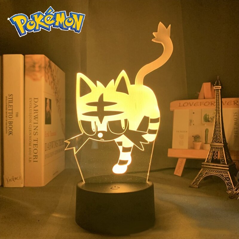 Pokemon veilleuses 7 ou 16 couleurs avec telecommande Pikachu LED Night Light Creative Gift  Decoration manga Character Lamp Children's Birthday