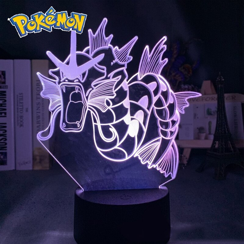 Pokemon veilleuses 7 ou 16 couleurs avec telecommande Pikachu LED Night Light Creative Gift  Decoration manga Character Lamp Children's Birthday