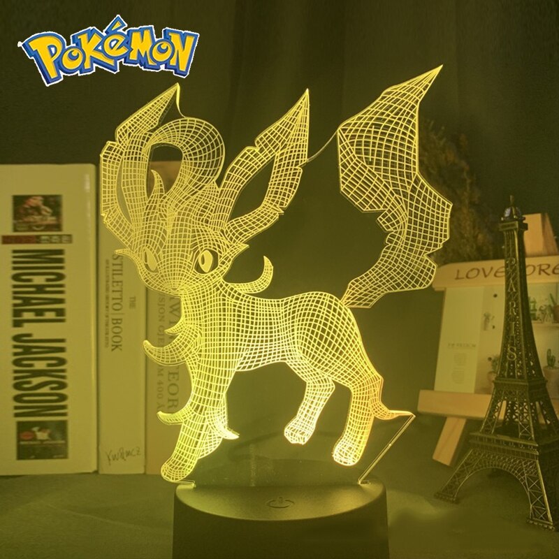 Pokemon veilleuses 7 ou 16 couleurs avec telecommande Pikachu LED Night Light Creative Gift  Decoration manga Character Lamp Children's Birthday