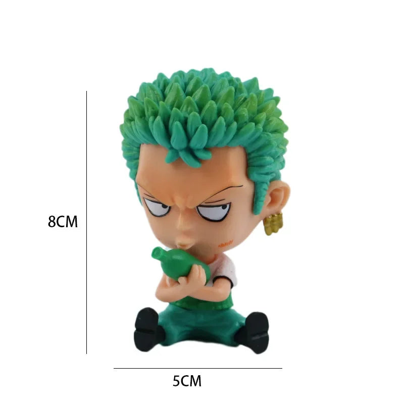 Figurine one piece shibi statuette drôle collection décoration manga animé 8cm sans boîte originale jouet déco idée cadeau anniversaire Noël Luffy Sanji zoro boa chopper ace