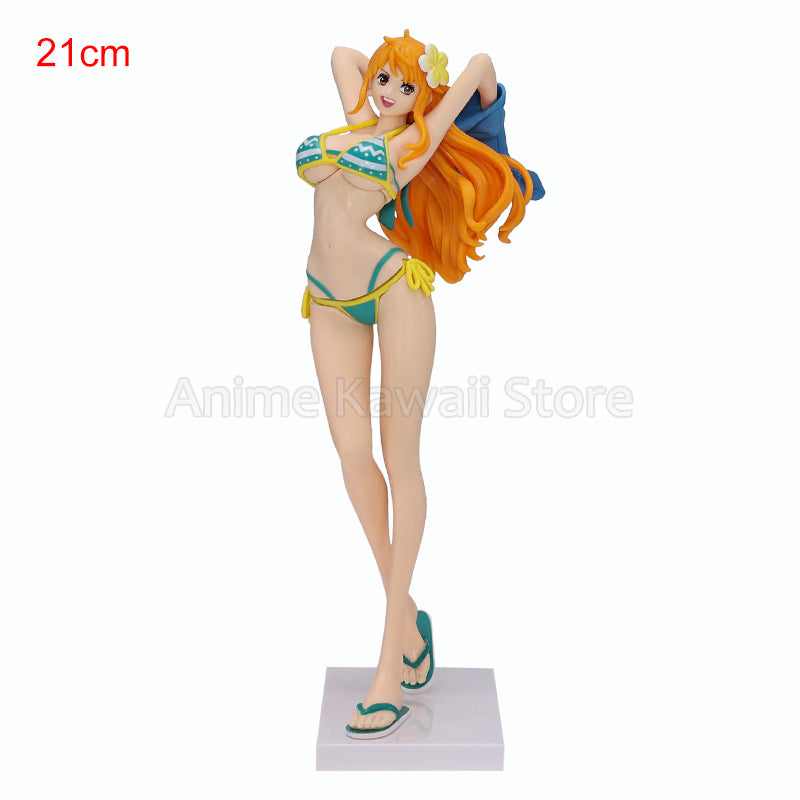 Figurine sexy Nami maillot de bain 21cm 2 Version au choix statuette collection manga decorative