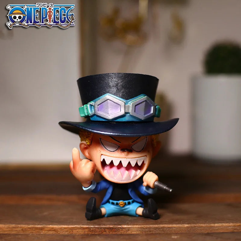 Figurine one piece shibi statuette drôle collection décoration manga animé 8cm sans boîte originale jouet déco idée cadeau anniversaire Noël Luffy Sanji zoro boa chopper ace