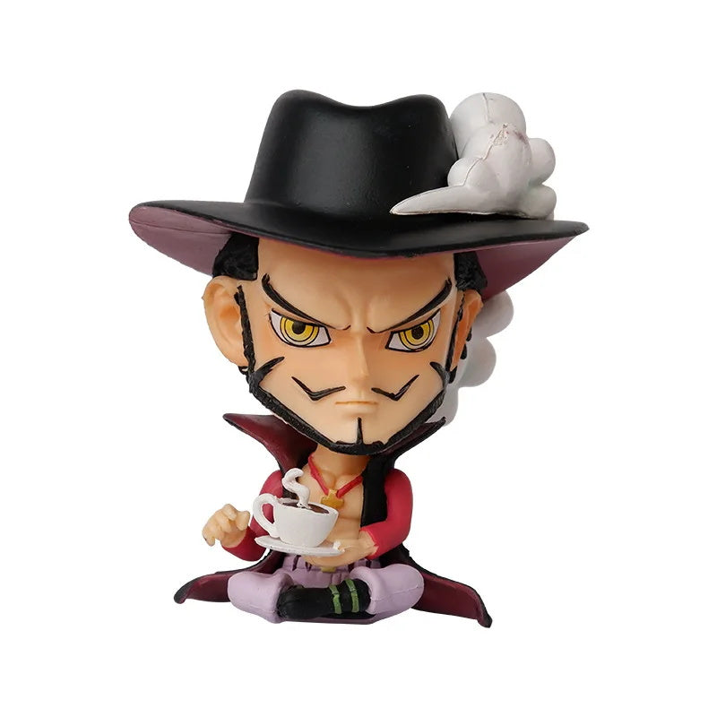 Figurine one piece shibi statuette drôle collection décoration manga animé 8cm sans boîte originale jouet déco idée cadeau anniversaire Noël Luffy Sanji zoro boa chopper ace